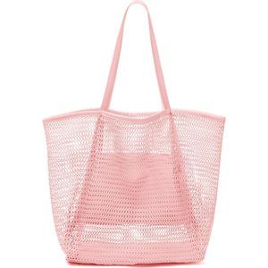 Mesh Tote Bag, Upgrade Beach Tote With Phone Pouch - Mesh Shoulder -_-